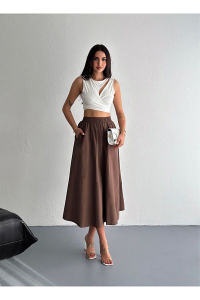 DENİKK Пола с еластична талия Trend Parachute Fabric