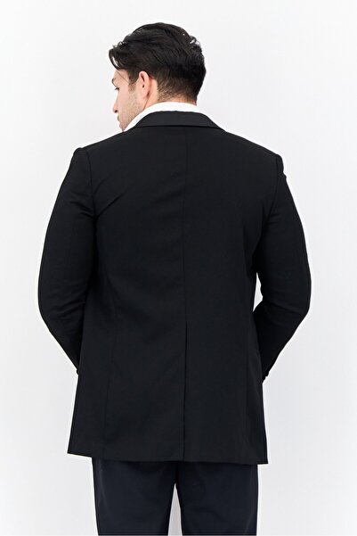 Gant Men Regular Fit Plain Formal Blazer, Black