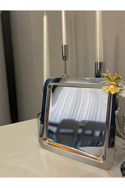 Aras Züccaciye Kahve Sunumluk 4 adet Kelebek Model Gümüş Sunum Tepsisi