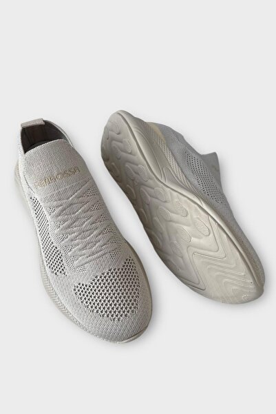 Liger Beige Women's Knitwear Sports Shoes