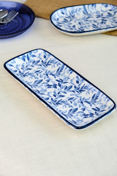tabakevi Plate House Porcelain Blue Heaven Boat Plate Single 22X10X1Cm