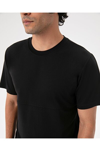 Ayma Active Εκκαβερό ™ Μαύρο ανδρικό βισκόζη κοντομάνικο μπλουζάκι