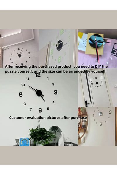 gozal Modern 3d Led Wall Clock – Large Display, Silent Operation, Glow-in-the-dark
