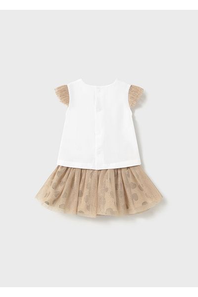 MAYORAL Newborn Baby Girl Kids Tulle Skirt and T-Shirt Set