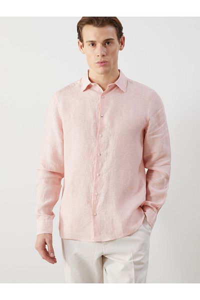 LC Waikiki Standard Mold 100% Linen Fabric Stylish and Comfortable Men's Shirt