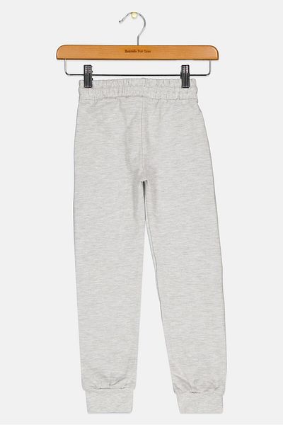 Hello Kitty Toddlers Girl Brand Logo Jogger Pants, Grey