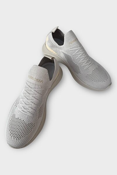 Liger Beige Women's Knitwear Sports Shoes