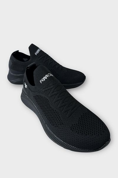 Liger Tricotaj damă Pantofi sport NEGRU - ALB