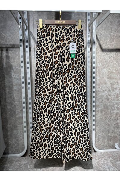 EKİCİ Leopar Desenli Pantolon