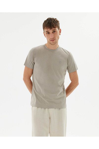 Ayma Active Men's Gray Organic Cotton - Crew Neck Short Sleeve T-Shirt