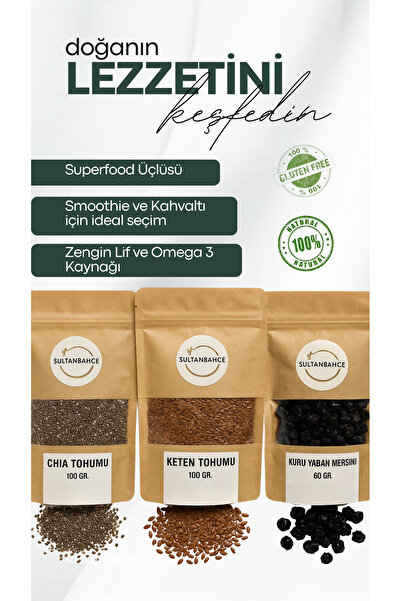 sultanbahçe Chia Tohumu - Keten Tohumu - Yaban Mersini - | Glutensiz|çiya Toh...