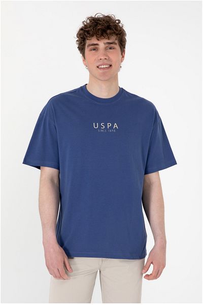 U.S. Polo Assn. Ανδρικό μπλουζάκι με λαιμόκοψη με υπερμεγέθη κοπή της U.S. polo assn