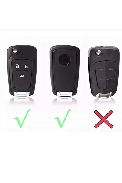 GMA KEYS Opel Astra J / Mokka / Insignia Key Case Cover - White / Silver / Silver Color