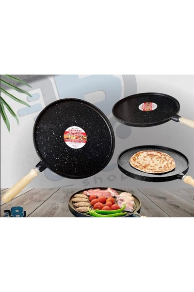 Yıldız çelik Hamarat Döküm 36 Cm Gözleme Pizza Krep Tavası