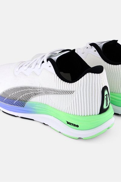 Puma Men Velocity Nitro 2 Fade Lace Up Running Shoes, White
