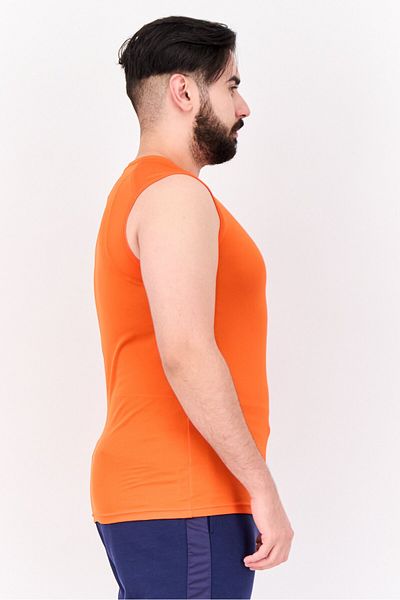 Champion Men Sportswear Fit Sleeveless Running Tank Tops, Orange