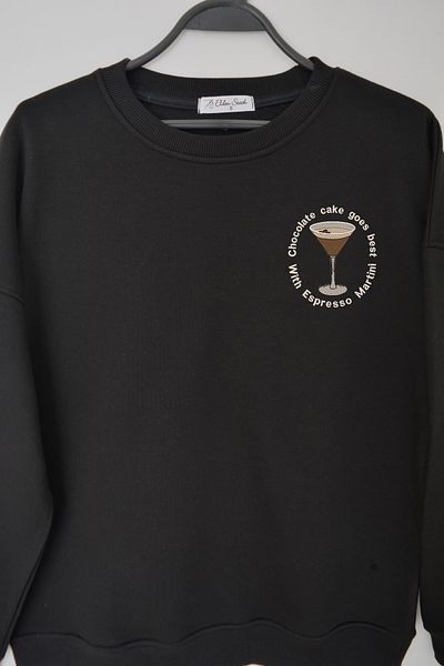 EldenStitch Espresso Martini Mini broderie brodat unisex oversize