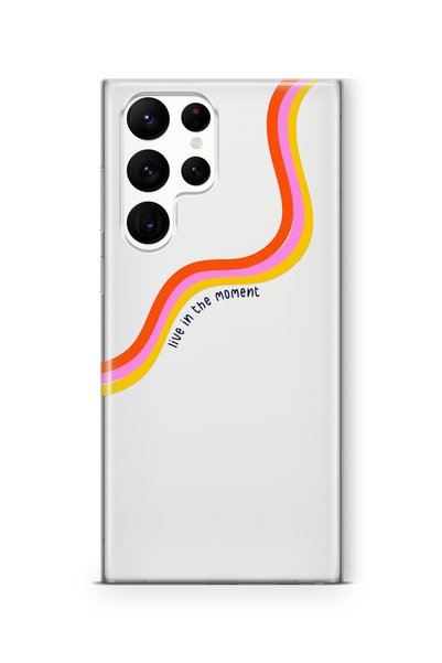 Multitronic حافظة شفافة مطبوعة بتصميم متوافق مع هاتف Samsung Galaxy S22 Ultra