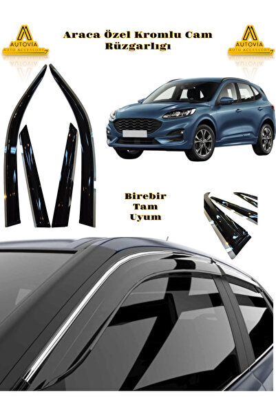 Autovia Ford Kuga 2020 ve Sonrası Kromlu Cam Rüzgarlığı 4'lü