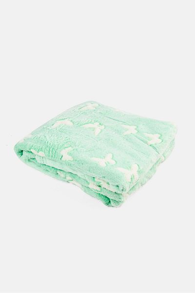 Preschool Fun Glow In The Dark Throw Blanket 130 X 160 Cm, Mint Green