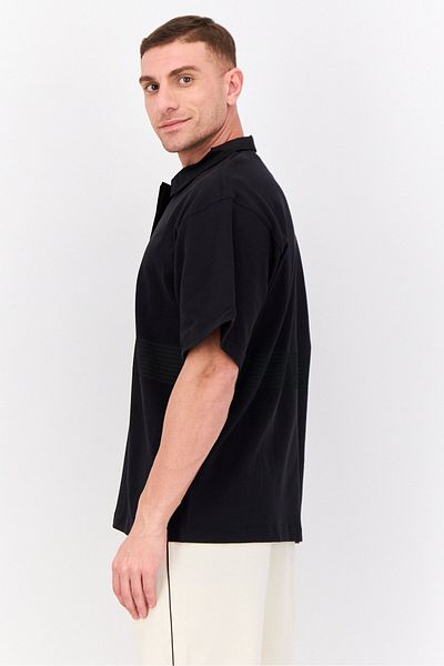 adidas Men Sportswear Fit Short Sleeves Outdoor Polo Shirt, Black