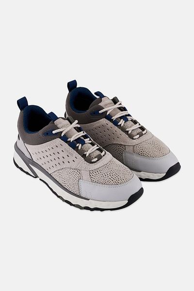 Geox Men Lace Up Casual Sneaker, Grey