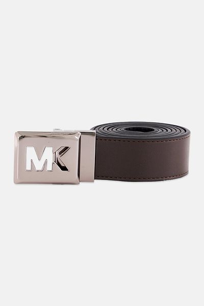 Michael Kors Women Brand Logo Leather Belt, Brown