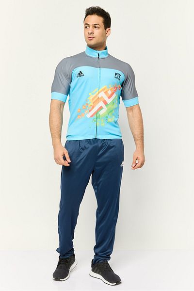 adidas Men Sportswear Fit Short Sleeves Cycling Jersey, Multicolor