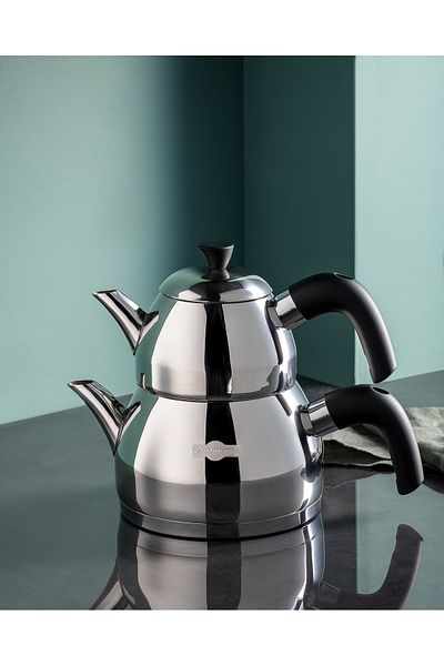 Madame Coco Monreale Teapot Set - Steel - Medium Size