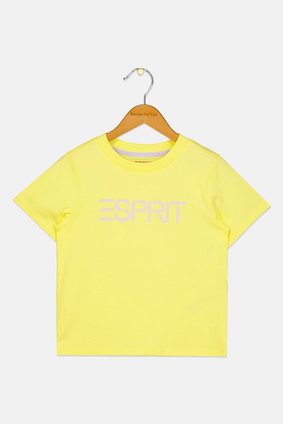Esprit Kids Boy Crew Neck Short Sleeve Graphic Print T- Shirt, Yellow