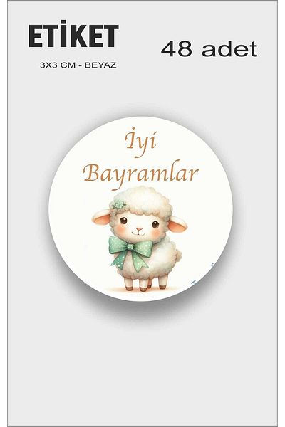 ZY TASARIM Zy Good Holiday Tag Al-Adha Themed 3cm 48 Pieces