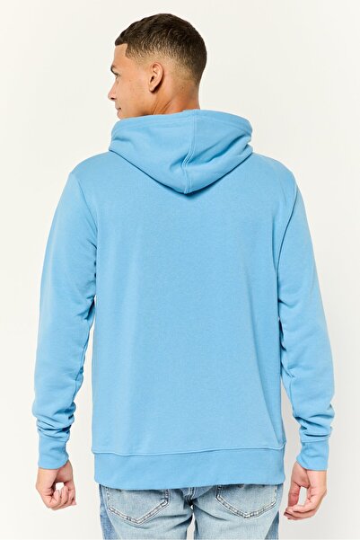 Kenneth Cole Men Brand Logo Long Sleeves Hoodies, Light Blue