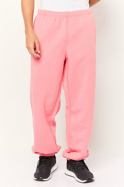 Esprit Men Regular Fit Brand Logo Sweatpants, Dark Peach
