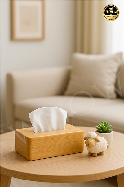 NEWNOW Bamboo napkin holder, Paper Napkin Holder