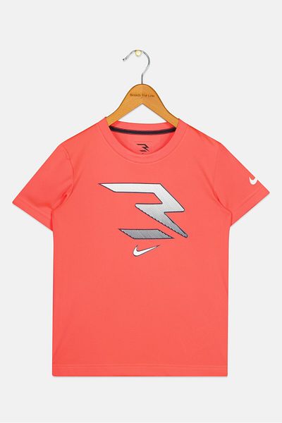 Nike 3Brand by Russell Wilson Toddlers Boy Short Sleeve Graphic Print T-shirts, Coral