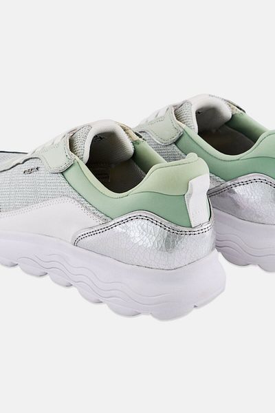 Geox Women Lace Up Casual Sneaker, Mint