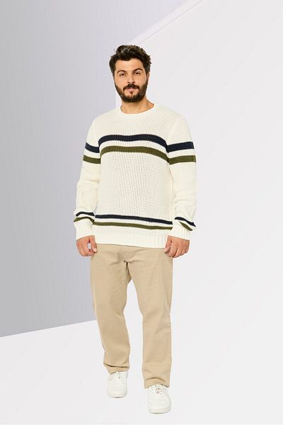 Harmont & Blaine Men Crew Neck Knitted Sweater, Multicolor