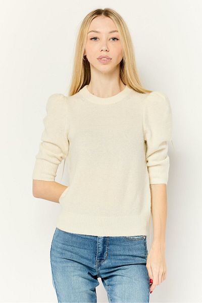 Michael Kors Women Crew Neck Knitted Sweater, Off White