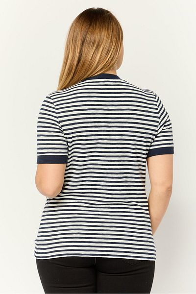 Esprit Women Crew Neck Short Sleeves Yarn Dye T-shirt, Multicolor