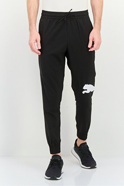 Puma بنطال رياضي رجالي مناسب للأنشطة الخارجية، أسود/أبيض