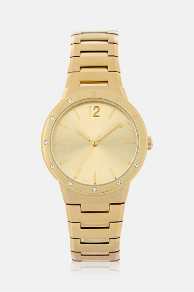 Hugo Boss Women 1502715 Analog Stainless Steel Watch 34 Mm, Gold
