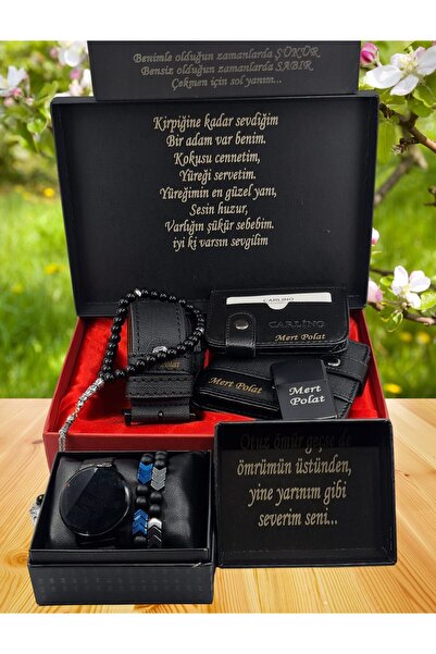 HediyesiBizden KİŞİYE ÖZEL HEDİYE SETİ ( SAAT-KEMER-CÜZDAN -KARTLIK-TESBİH- Ç...