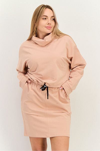 Steve Madden Women 2 Piece Brand Logo Sweatshirt And Mini Skirt Set, Pink/black