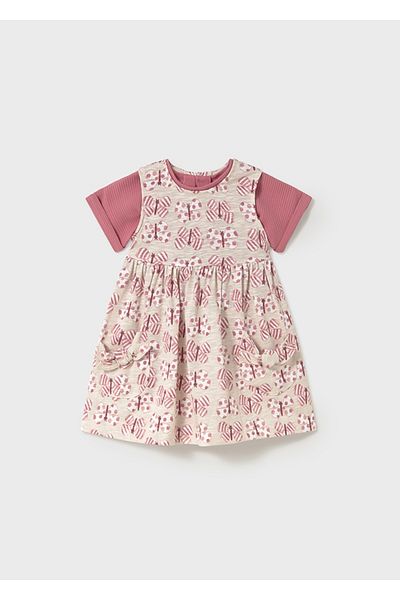 MAYORAL Pink Blouse and Dress Set
