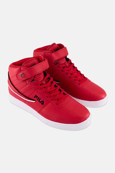 FILA Men Vulc 3 Outline Updown Lace Up Outdoor Shoes, Red