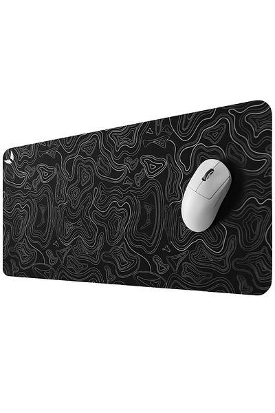GoLite Classic - 70x30 Mouse Pad Topografie Gaming Pad de Maus cu Bază Anti-alunecare pentru Tastatură Mare