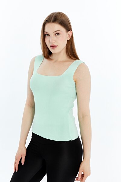 MA ananas Bluză de damă cu gât pătrat