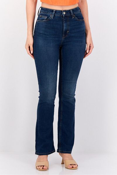 Esprit Women Regular Fit High Rise Straight Stretchable Jeans, Navy