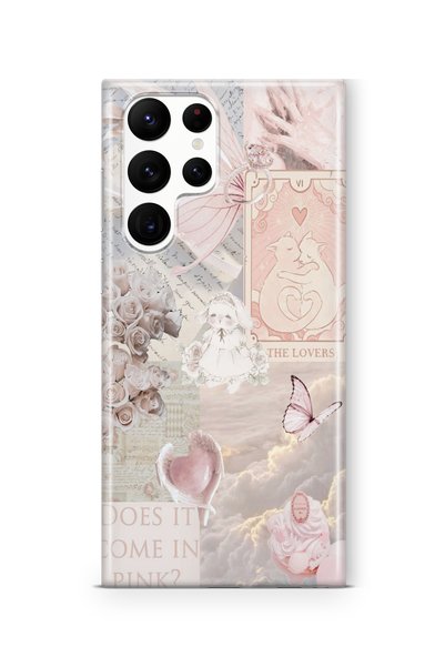 Multitronic Samsung Galaxy S23 Ultra Compatible Dust Pink Collage Design Prin...