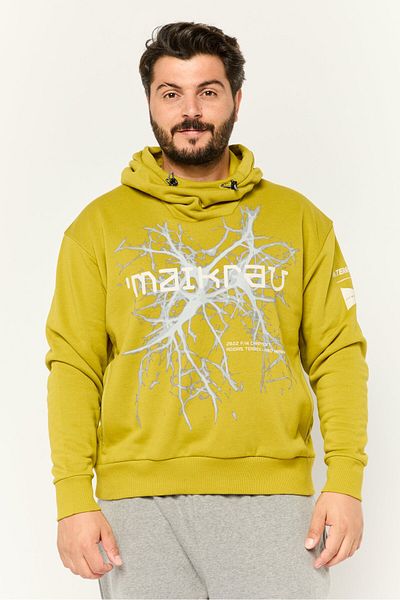 adidas Men Sportswear Fit Long Sleeve Outdoor Hoodie, Olive